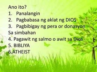 Pagbibigay ng Pera sa Simbahan .
